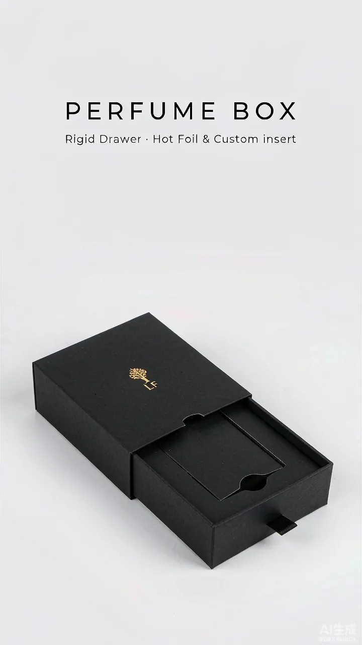 Rigid Drawer Perfume Box - Hot Foil & Custom Insert